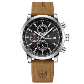 Luxury Men's Leather Quartz Watch